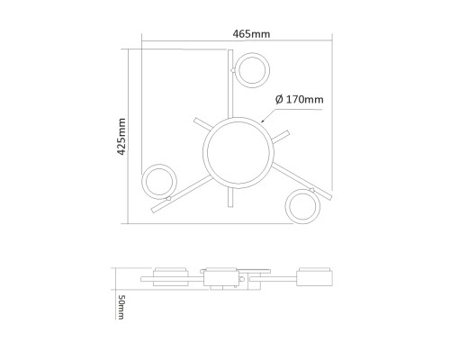 Світильник Videx під лампу 3xGX53 (VL-SPF20B-WB)
