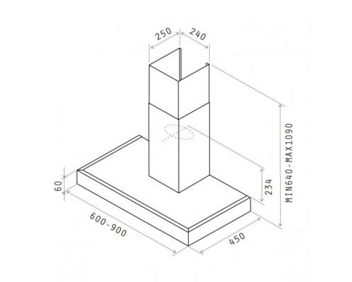 Витяжка кухонна Elica Spot NG h6 IX A/90