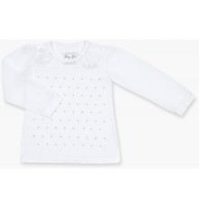 Кофта дитяча Breeze з шифоновими рукавами і стразами (8840-92G-white)