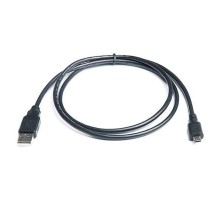 Дата кабель USB 2.0 AM to Micro 5P 1.0m Pro black REAL-EL (EL123500023)