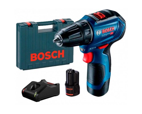 Шуруповерт Bosch Professional GSR 12V-30 2x 2.0Аг, GAL 12V-40, кейс (0.601.9G9.000)