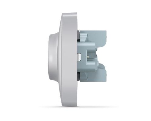 Розетка Videx BINERA 2ая с заземлением серебр (VF-BNSK2G-SS)