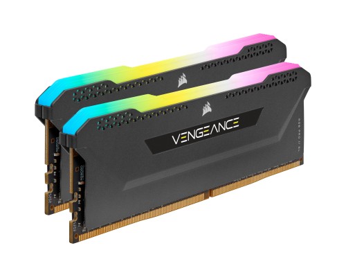 Модуль пам'яті для комп'ютера DDR4 16GB (2x8GB) 3600 MHz Vengeance RGB Pro SL Black Corsair (CMH16GX4M2D3600C18)