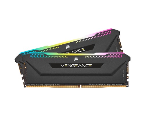 Модуль пам'яті для комп'ютера DDR4 16GB (2x8GB) 3600 MHz Vengeance RGB Pro SL Black Corsair (CMH16GX4M2D3600C18)