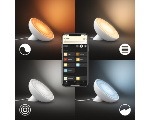 Настільна лампа Philips Hue Bloom, Color, BT, DIM, біла (929002375901)