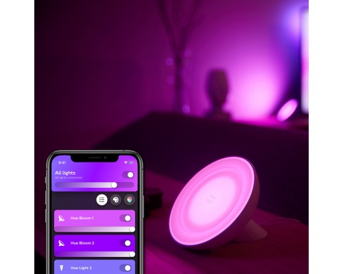 Настільна лампа Philips Hue Bloom, Color, BT, DIM, біла (929002375901)