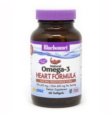 Жирні кислоти Bluebonnet Nutrition Омега-3 Формула для Серця, Omega-3 Heart Formula, 60 желатин (BLB0942)