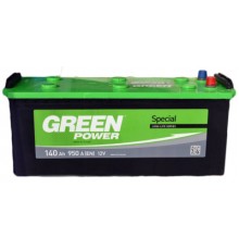 Акумулятор автомобільний GREEN POWER 140Ah збоку (+/-) (000022365)