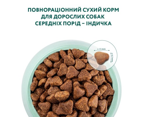 Сухий корм для собак Optimeal для середніх порід зі смаком індички 12 кг (4820083905506)