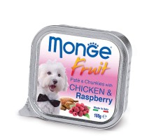 Консерви для собак Monge DOG FRUIT курка з малиною 100 г (8009470013215)