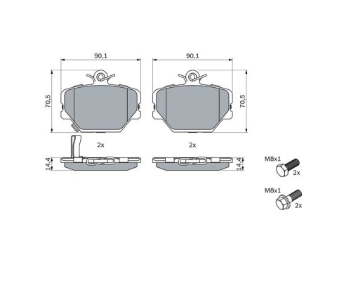 Гальмівні колодки Bosch 0 986 424 471