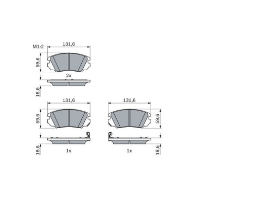 Гальмівні колодки Bosch 0 986 494 279