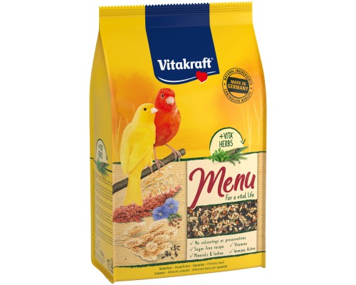 Корм для птахів Vitakraft Menu Vital для канарок з медом 500 г (4008239214461)