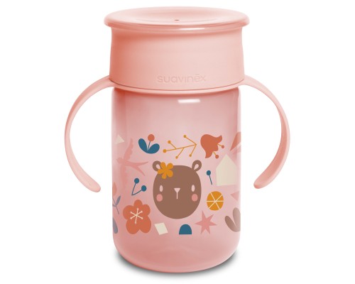 Поїльник-непроливайка Suavinex Лісові історії 360 мл. +18міс. рожева (401196)