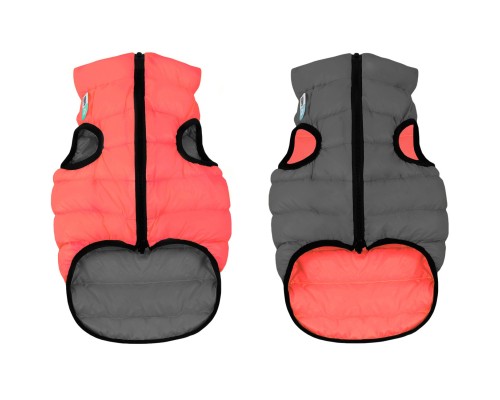 Курточка для тварин Airy Vest двостороння S 40 коралово-сіра (1678)
