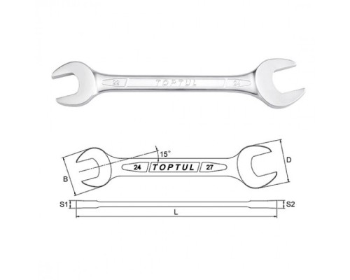 Ключ Toptul ріжковий 27x30мм (AAEJ2730)