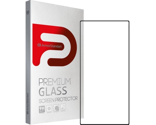 Скло захисне Armorstandart Full Glue Curved Samsung S23 Ultra Black (ARM65464)