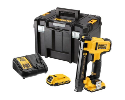 Степлер будівельний DeWALT 18В XR, довжина/ширина скоби 25/19.7 мм, 2xAh, кейс TSTAK (DCN701D2)