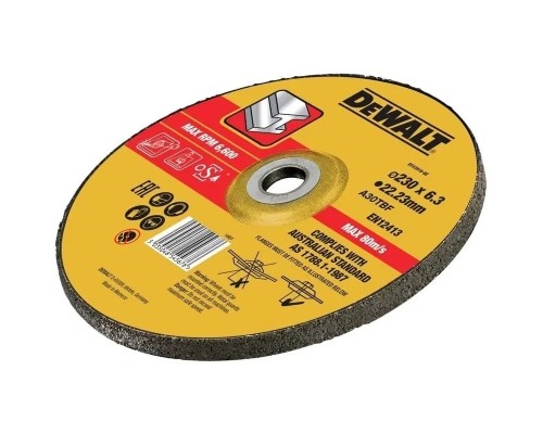 Круг зачистний DeWALT чорний/кольоровий метал, 230х6.0х22.23 мм (DT43919)