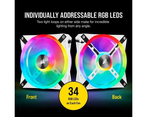 Кулер до корпусу Corsair QL Series, WHITE QL120 RGB (CO-9050104-WW)