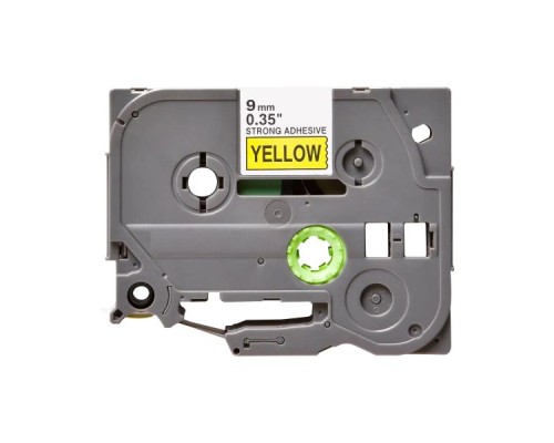 Стрічка для принтера етикеток UKRMARK B-S-T621P-BK/YE, сумісна з TZES621, 9мм х 8м. black on yellow (900606)
