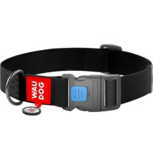 Нашийник для тварин WAUDOG Waterproof з QR паспортом пластиковий фастекс XXL чорний (25111)
