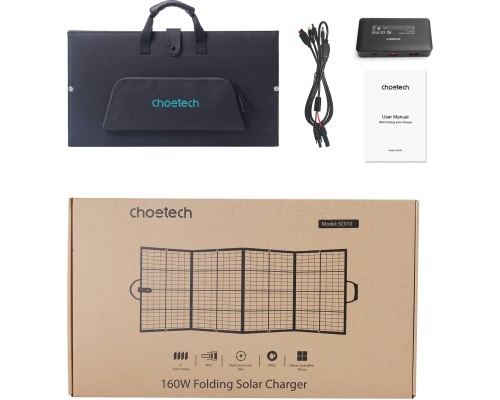 Портативна сонячна панель Choetech 160W (SC010-BK)