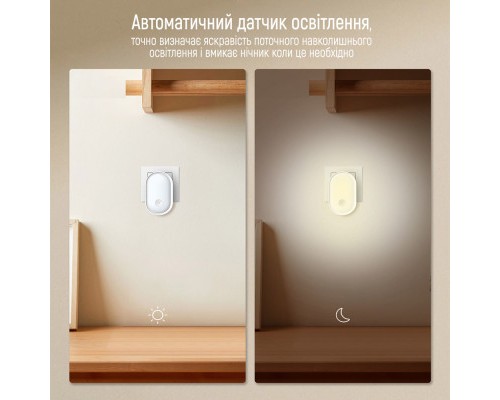 Нічник ColorWay Nightlight 0.5W (8x0.2W LED) (CW-NL08-W)