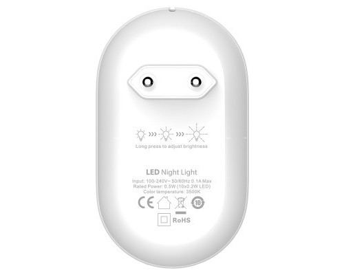 Нічник ColorWay Nightlight 0.5W (8x0.2W LED) (CW-NL08-W)