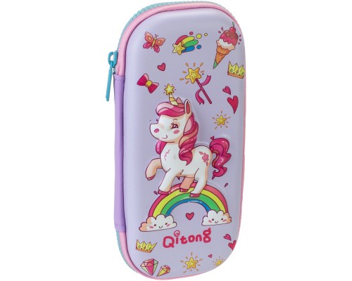 Пенал Cool For School 1 відділення з органайзером фіолетовий (QT-5770-Purple) Пенал Cool For School 1 відділення з органайзером фіолетовий (QT-5770-Purple)
