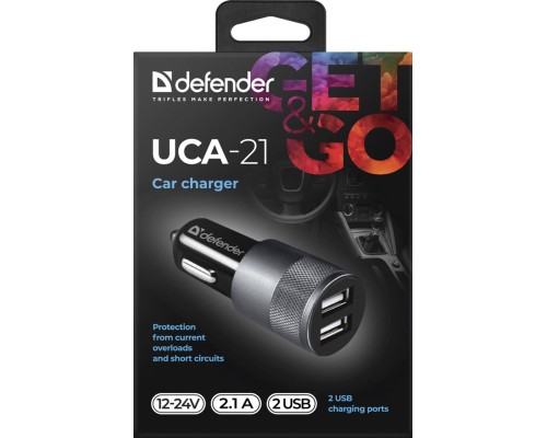 Зарядний пристрій Defender 2xUSB 12W (2xUSB-A) 2.1A UCA-21 (83821)