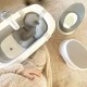 Ванночка Twistshake Pastel Grey розкладна з вкладишем для купання (78538)