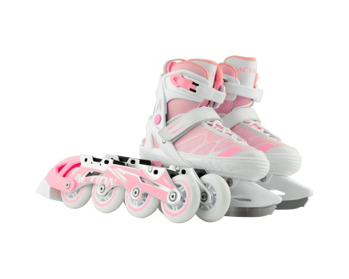 Роликові ковзани Action 2 в 1 Riply Рожеві 29-32 (153B5/2IN1PINK29-32)