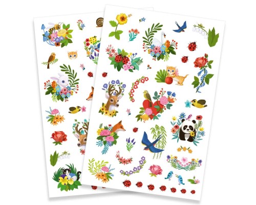 Набір для творчості Djeco Щаслива весна наклейки на тіло (DJ09591)