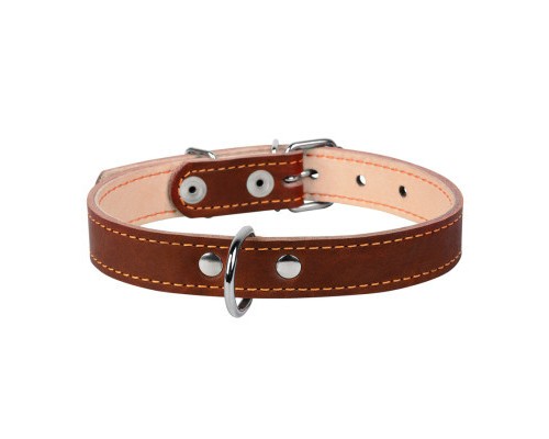 Нашийник для тварин Collar подвійний Ш 20 мм Д 32-40 см коричневий (01416)