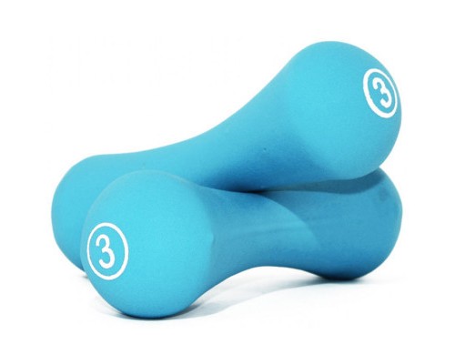 Гантельний набір LiveUp Neoprene Dumbbell неопрен блакитний 2х3кг LS2002-B3 (6951376138269)