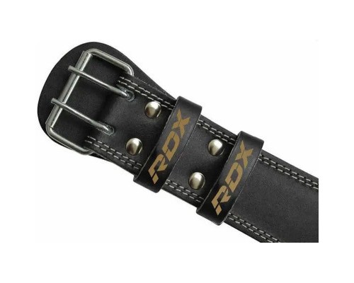 Атлетичний пояс RDX 6 шкіряний Black Gold M (WBS-6RB-M)
