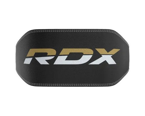 Атлетичний пояс RDX 6 шкіряний Black Gold M (WBS-6RB-M)