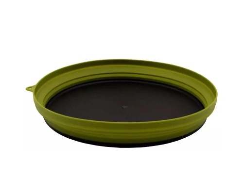 Миска туристична Tramp силіконова з пластиковим дном 1070 мл (TRC-124-olive)