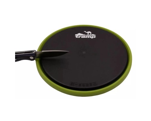 Миска туристична Tramp силіконова з пластиковим дном 1070 мл (TRC-124-olive)