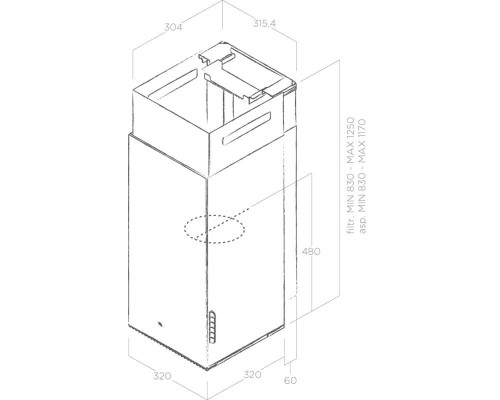 Витяжка кухонна Elica HAIKU BL/A/32