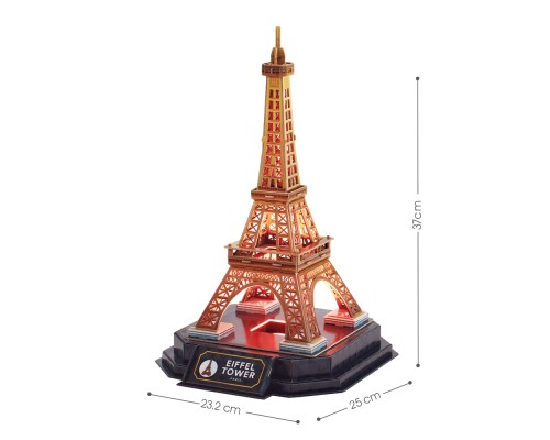 Пазл Cubic Fun Тривимірний пазл Night edition Ейфелева вежа із LED-підсвічуванням (L534h)