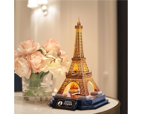 Пазл Cubic Fun Тривимірний пазл Night edition Ейфелева вежа із LED-підсвічуванням (L534h)