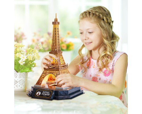 Пазл Cubic Fun Тривимірний пазл Night edition Ейфелева вежа із LED-підсвічуванням (L534h)