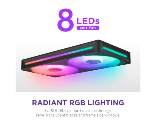Кулер до корпусу NZXT F240 RGB Core Fan (Single Frame) - Black (RF-U24HF-B1)