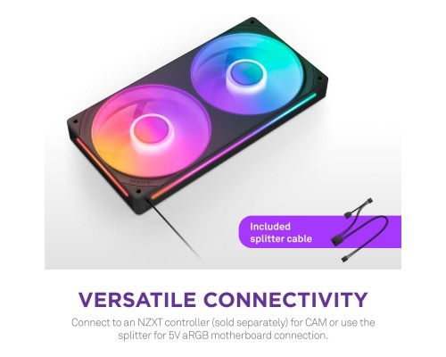 Кулер до корпусу NZXT F240 RGB Core Fan (Single Frame) - Black (RF-U24HF-B1)