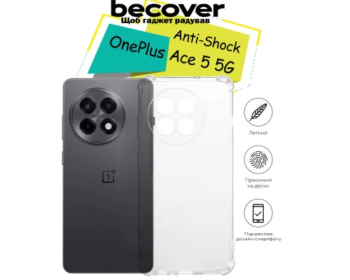 Чохол до мобільного телефона BeCover Anti-Shock OnePlus Ace 5 5G Clear (713158)