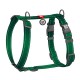 Шлея для собак WAUDOG Nylon Mono анатомічна H-подібна з QR паспортом, пластиковий фастекс, L зелена (545818)