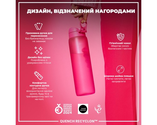 Пляшка для води ION8 OneTouch 1000 мл BPA Free, Pink (I8RF1000PIN)