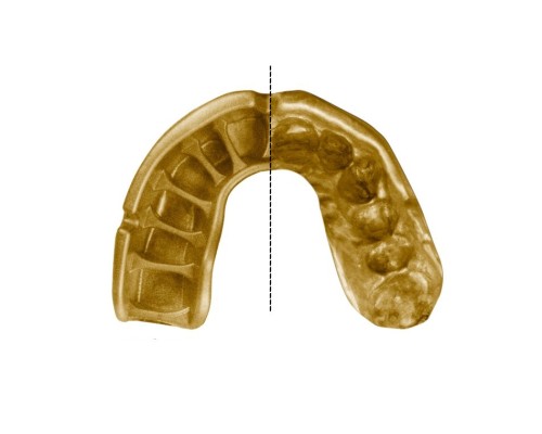 Капа Opro Gold Grillz Black/Gold (102504012) (Gold_Grillz_Bl/Gold)